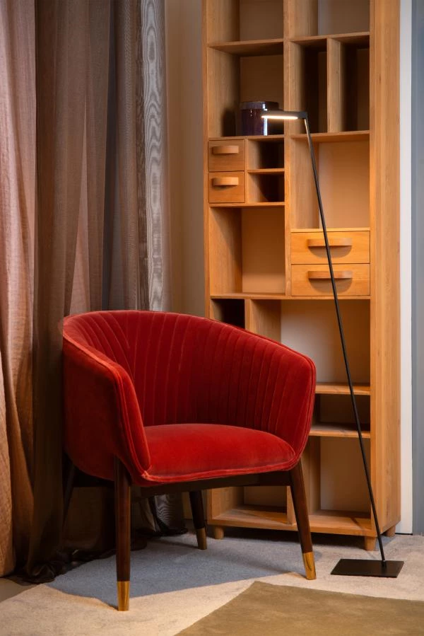 Lucide LAVALE - Floor reading lamp - LED Dim. - 1x3W 2700K - Black - atmosphere 1